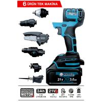 MUR-9019 6 LI Değişen Kafa Tilki Kuyruğu Taşlama Darbeli Vidalama Kırıcı Hilti Testere