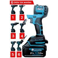 MUR-9019 6 LI Değişen Kafa Tilki Kuyruğu Taşlama Darbeli Vidalama Kırıcı Hilti Testere